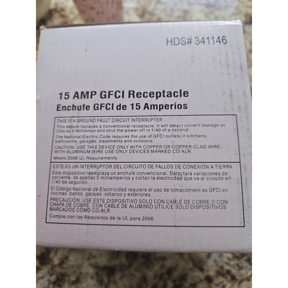 Maintenance Warehouse 15 Amp GFCI Receptacle 12-Pack‎ Ivory 120V HDS 341146 - Picture 3 of 4